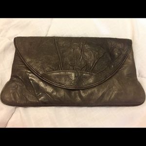 Lauren Merkin Dark Gray Clutch Purse